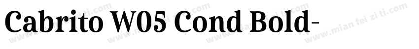 Cabrito W05 Cond Bold字体转换